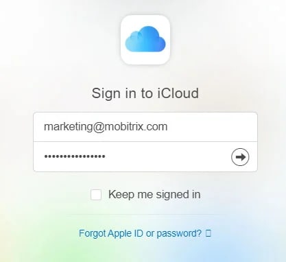 enter apple id