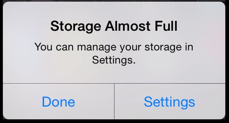 storage full