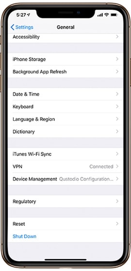 remote management iphone username and password