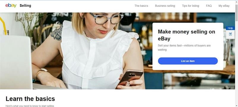 ebay selling interface