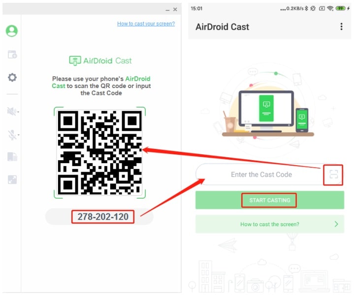 airdroid cast interface