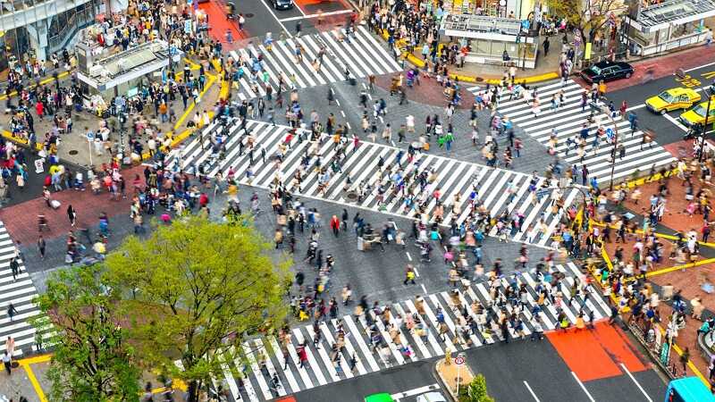 shibuya cruzando tokio