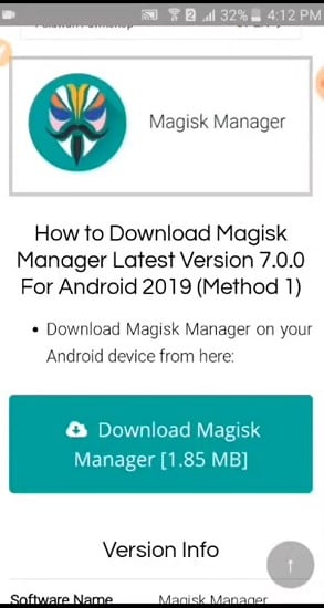 official website of magisk manager
