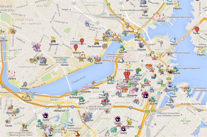 example of pokemon go map