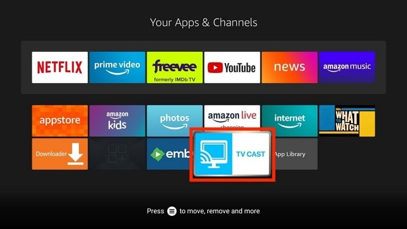 launch the tv cast app