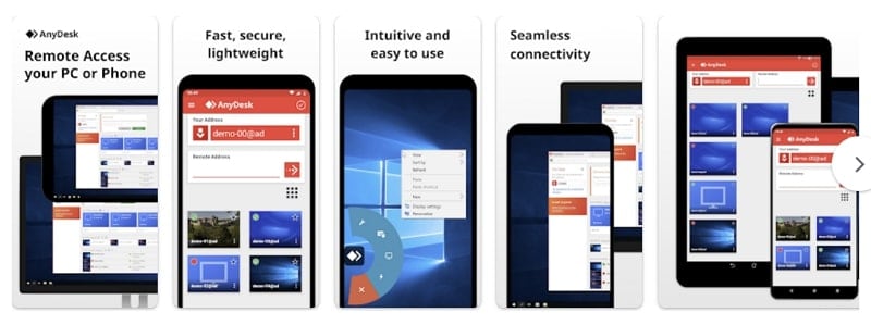 anydesk android app características