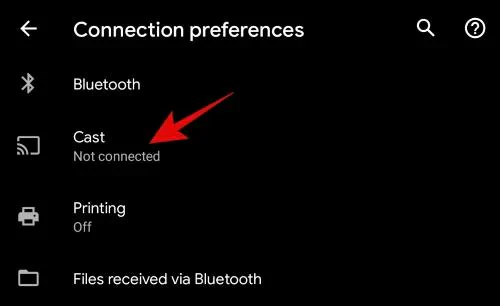 sélectionner préférences de connexion et diffuser