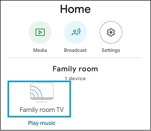 find your current chromecast device