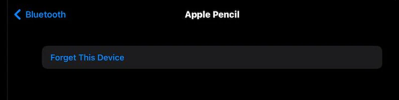 olvidar apple pencil en ipad