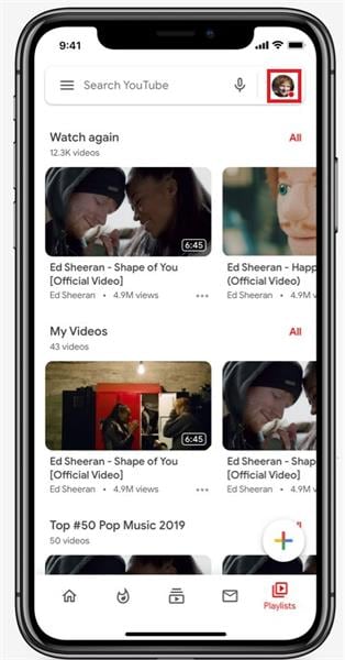 change location in youtube on ios