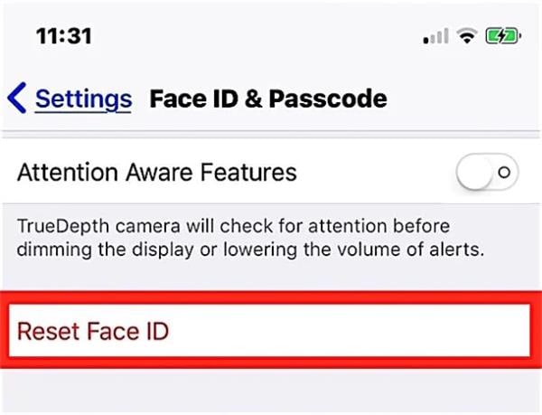reset face id