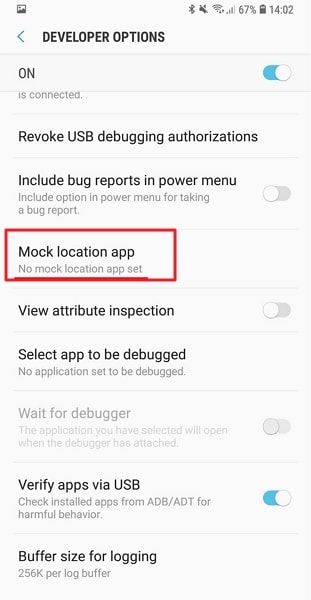 select the mock location app