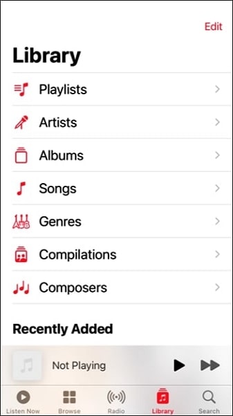 access the apple music library