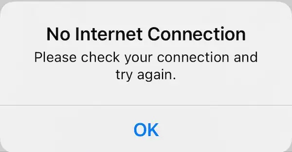 no internet connection