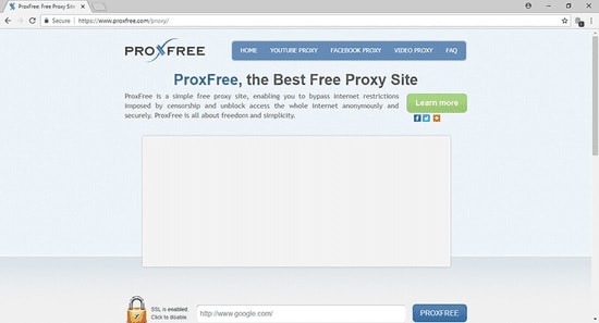 use proxfree youtube proxy