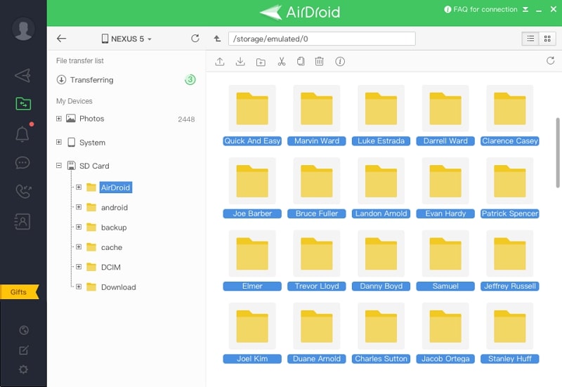 airdroid interface