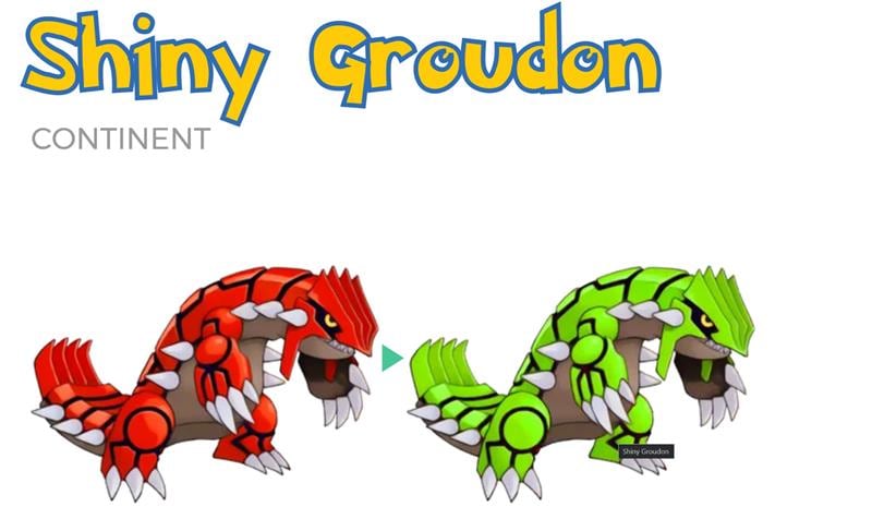 shiny groudon character pokmon go