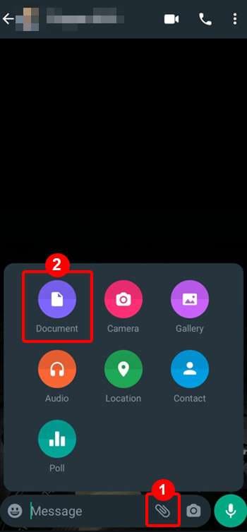 Attach the file as a document on WhatsApp.