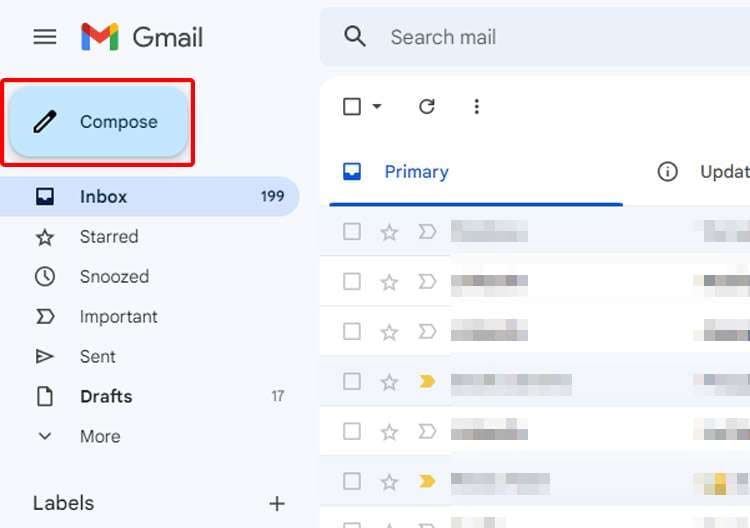 Compose a new email.