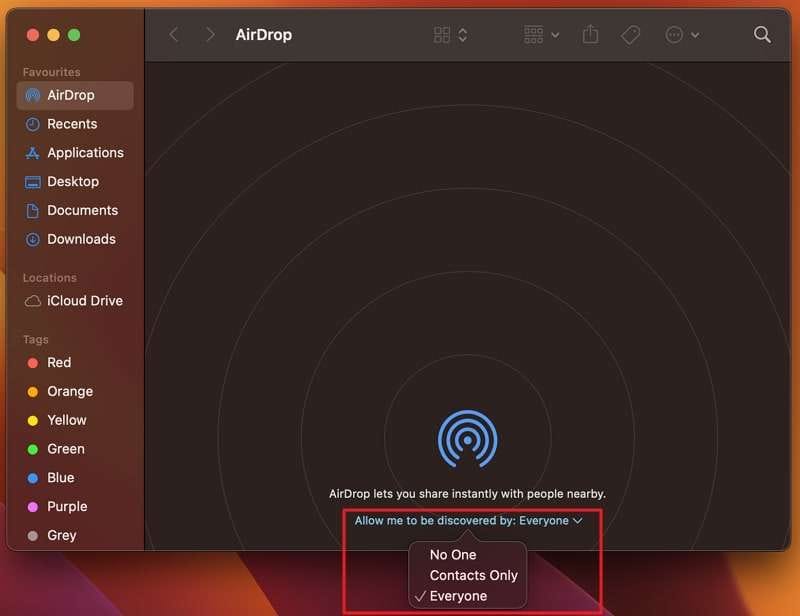 enable your mac airdrop