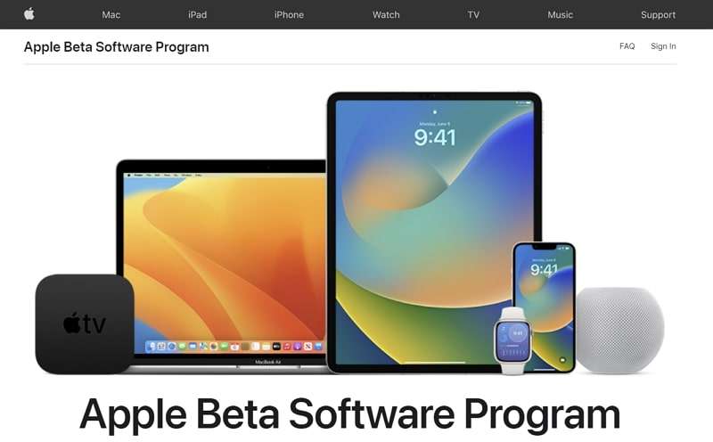 programa de software beta de apple