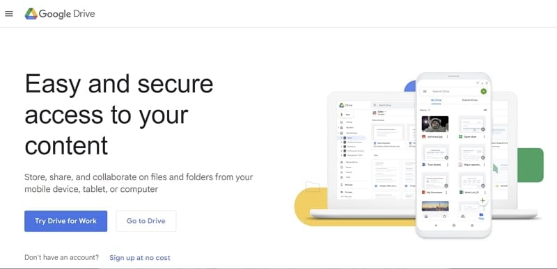 plataforma para compartir archivos google drive
