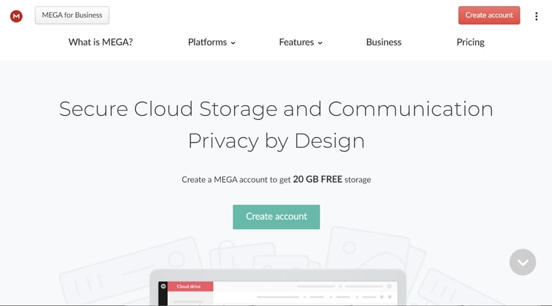mega secure cloud storage