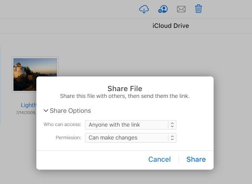 Change the sharing settings.
