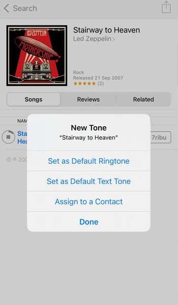Download a song for a ringtone