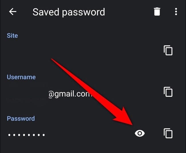 find gmail password android