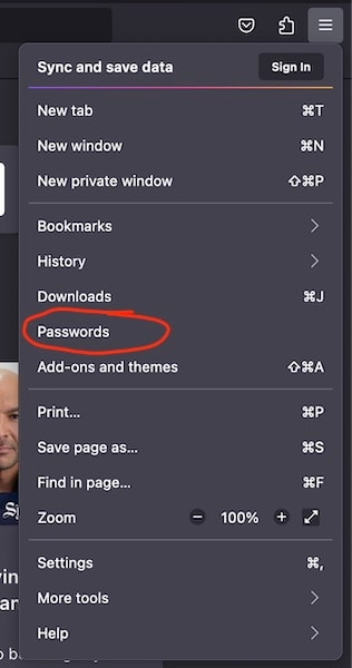 find gmail password in firefox