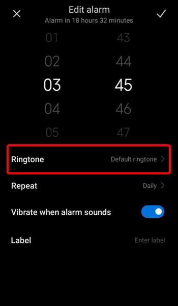 Change the Alarm Ringtone