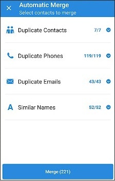 cleaner merger duplicate contacts app 