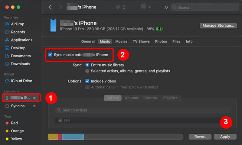 Sync the iTunes with your iPhone