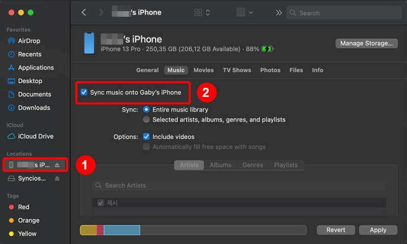 Sync the iTunes with your iPhone