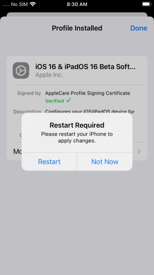 Reiniciar el dispositivo iOS 