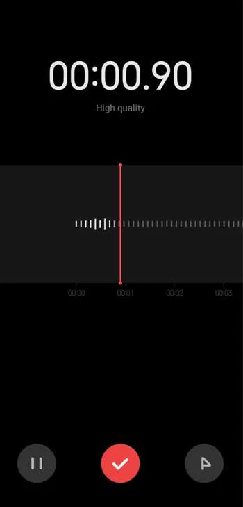 Using voice recording to test the microphone.