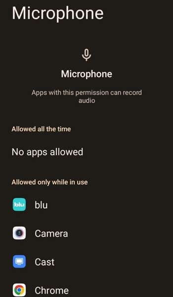 Android phoneâ€™s settings with a headset.