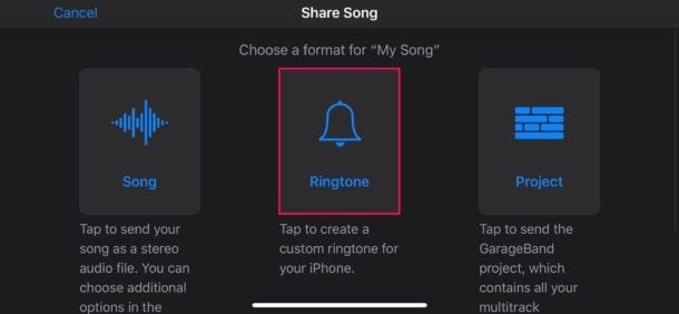  select the ringtone option