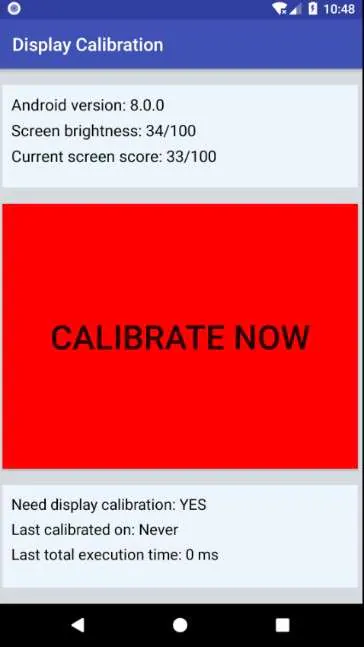 aplicación de calibración de pantalla para android