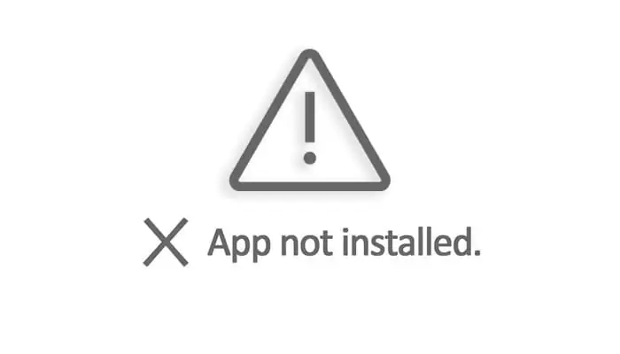 app not install on android