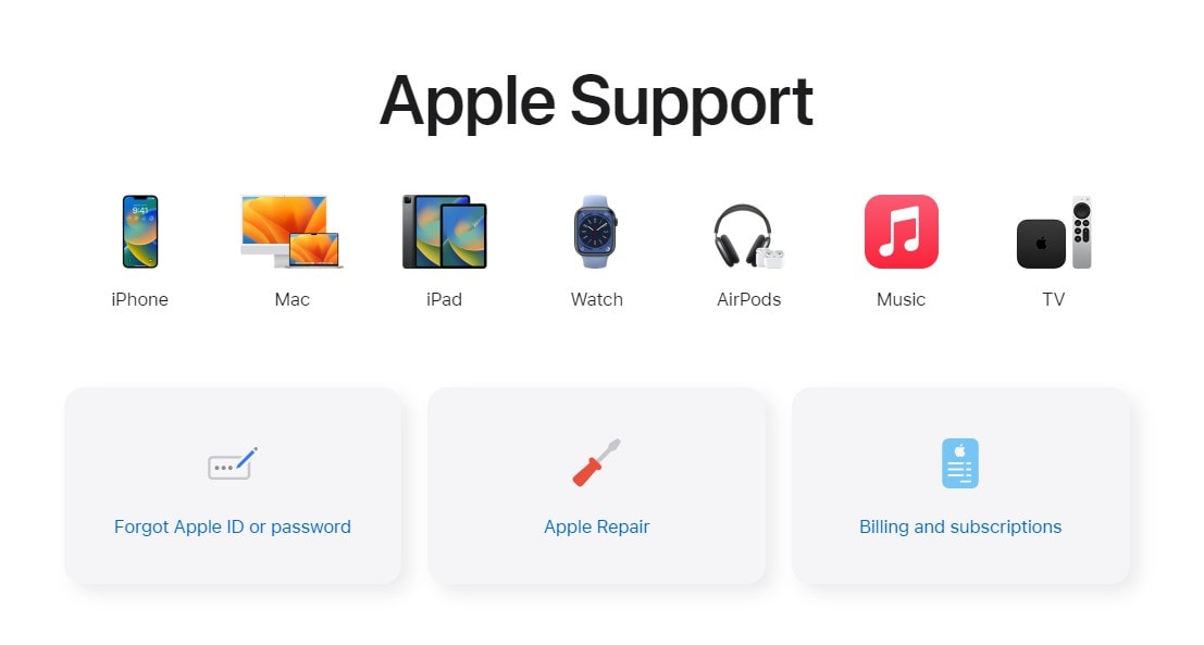 contact apple support