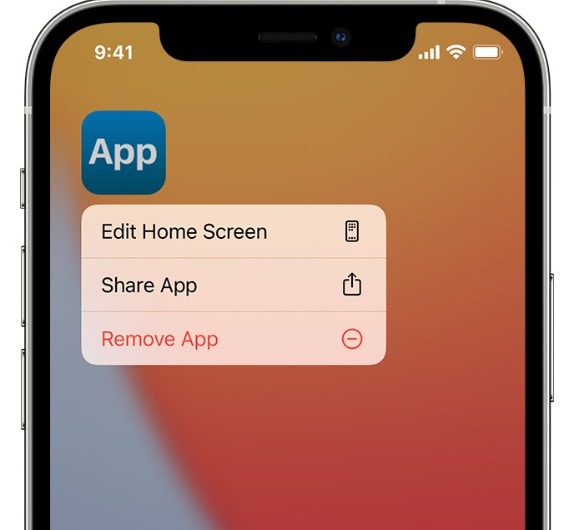 remove app from iphone
