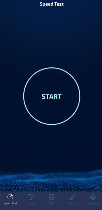 Click Start to begin the network speed test.