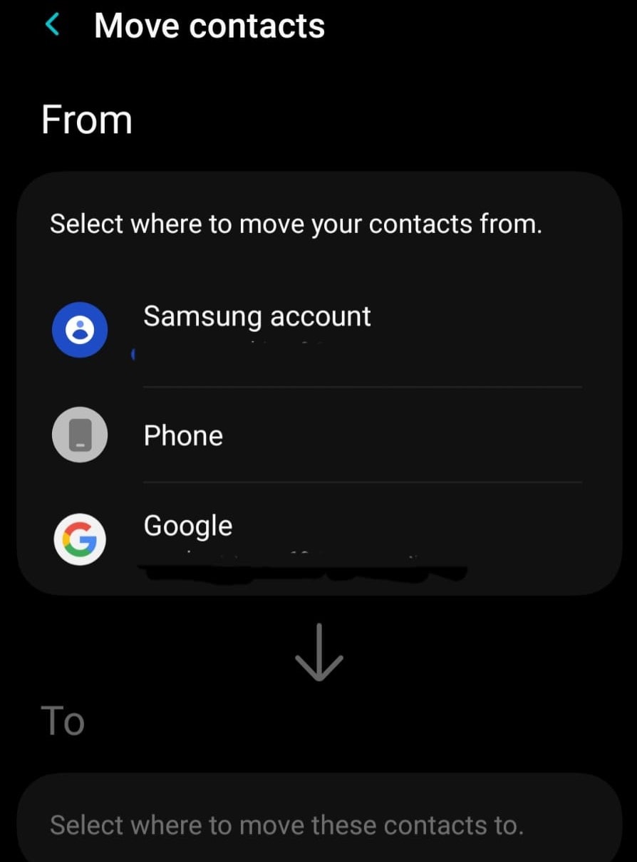 moving contacts to google