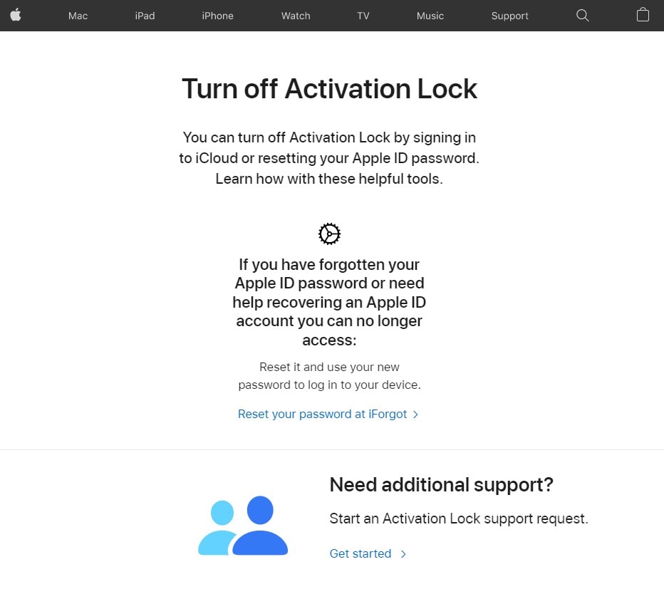 contact apple to bypass icloud activation lock screen
