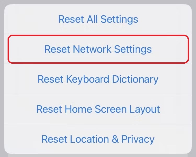 resetting your iphoneâ€™s network settings