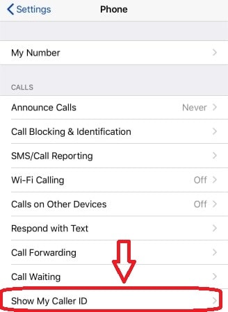 activate caller id on iphone