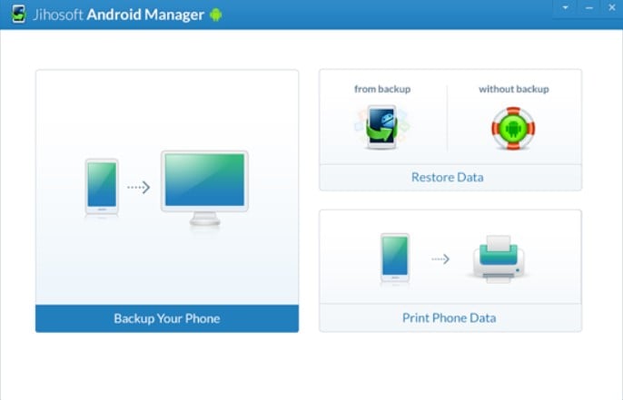jihosoft android manager interface