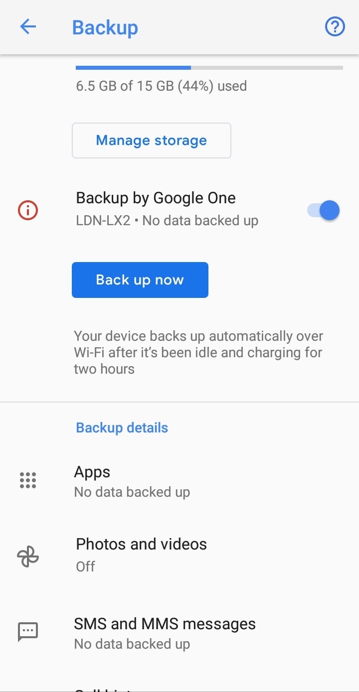 google drive backup by google one
